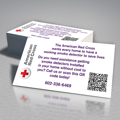 American Red Cross Business Card Smoke Detector